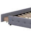 Queen Size Upholstered Platform Bed With Classic Headboard And Drawers-403013676