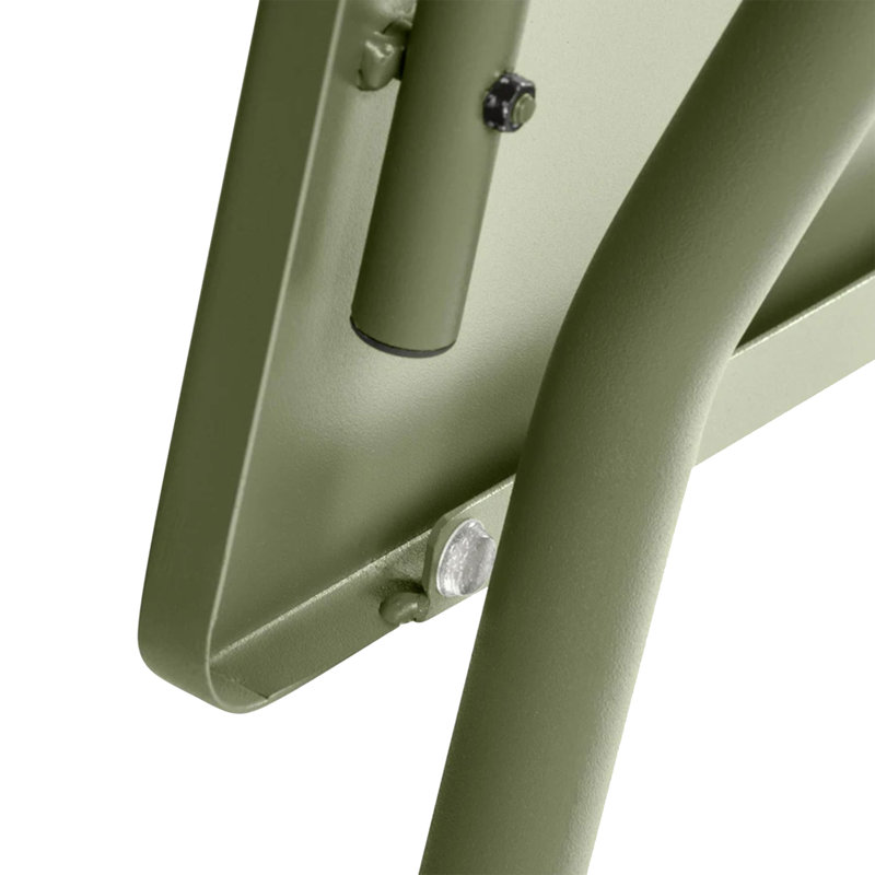 Moss Green Steel Square Folding Outdoor Patio Table
