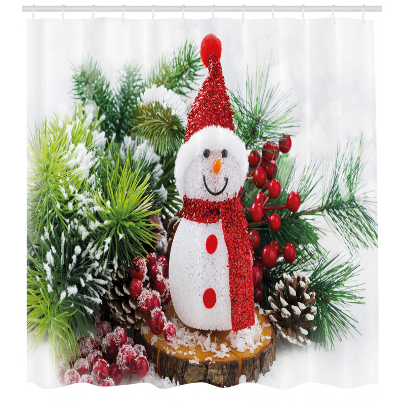 Shower Curtain with Hooks Included, 70" H x 69" W