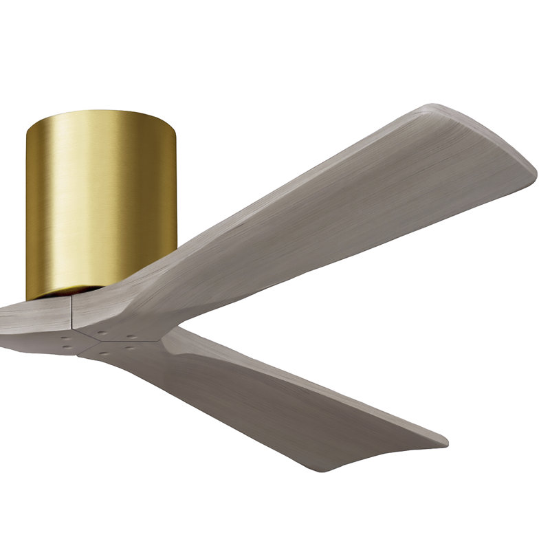 Irene Ceiling Fan, Brushed Brass, Gray Ash Tone, 60"