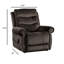 Fauteuil relevable de style transitionnel gris foncé