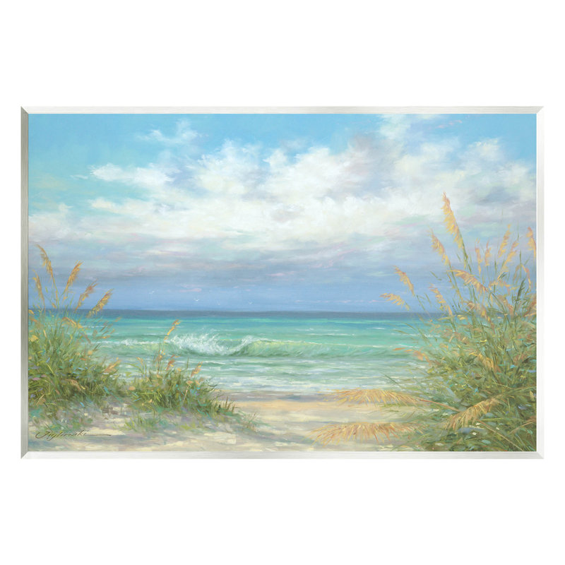 «Sea Shoreline Horizon Scenery» par Martin Figlinski - peinture sans cadre sur panneau de fibres à densité moyenne