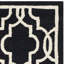 Tapis noir en laine fait à la main Cannen-1807439690