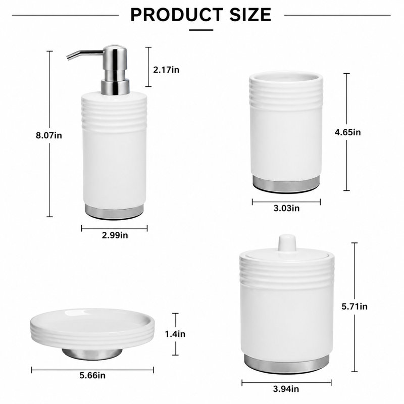 Ceramic Bathroom Accessories Set