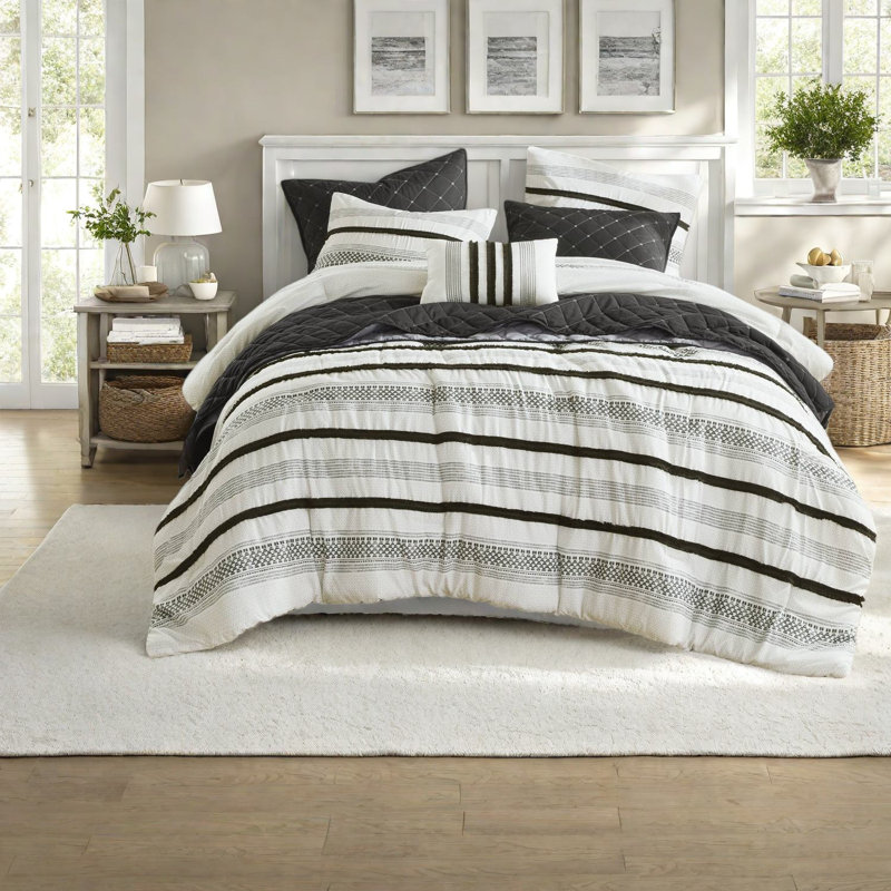 Comfortable Multicolor Bedding Sets, Polyester King Size, Cozy Coastal Style