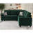 Shavera 4 - Piece Velvet Sectional Corner Sofa Livingroom Modular Couch Apartment Sofa-566281962