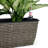 2 Rectangular Dark Gray Planter - Hand Woven Self-Watering Advantageous Practical Plant Holder-1021975113