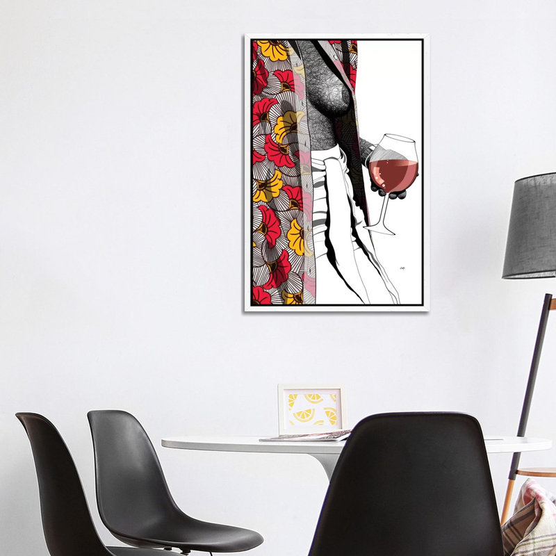 Say What Now II by Ohab TBJ - Print on Canvas, 101.6 cm H x 66.04 cm W, White Framed