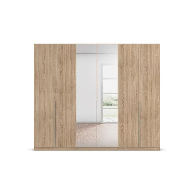 Alabama 2 Door Wardrobe, 229cm H x 271cm W x 54cm D, Sonoma Oak, Basic