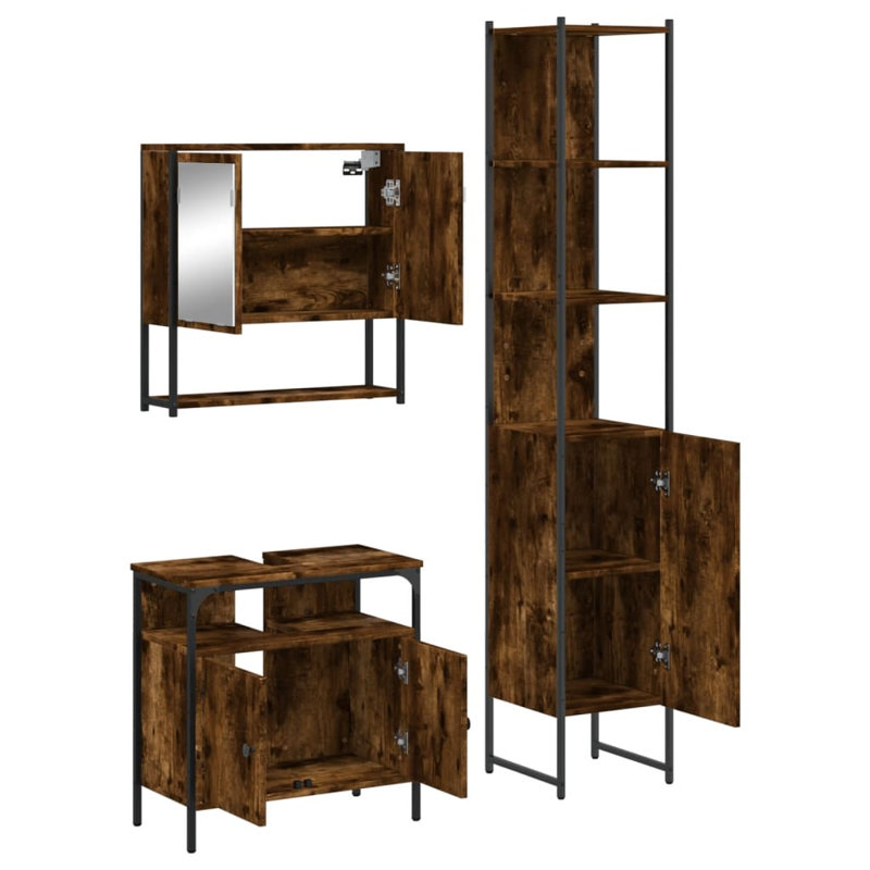 Abidah Bathroom Furniture Suite, Smoked Oak