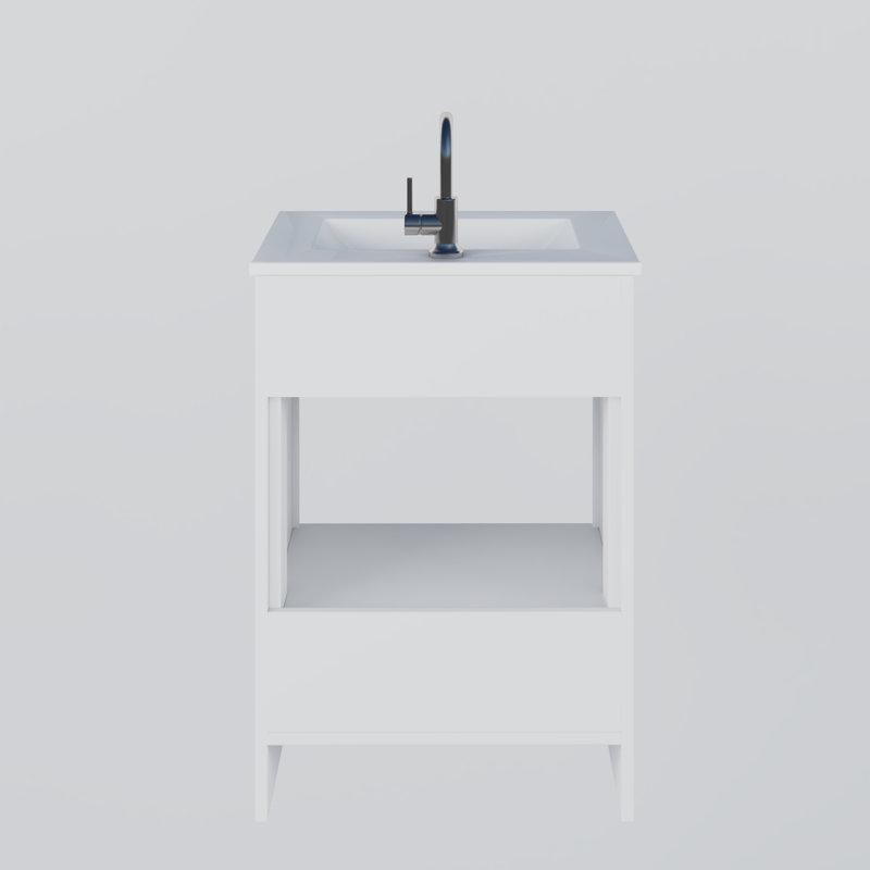 Ensemble de meuble-lavabo simple 24 po Sallisaw, Blanc
