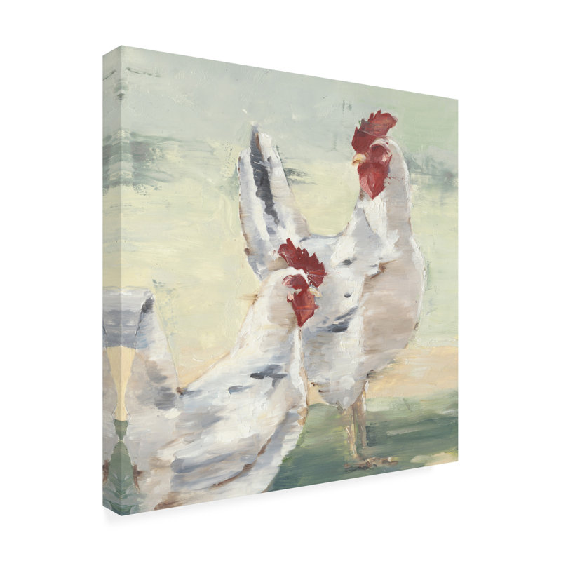 Ethan Harper  Chicken Run I Canvas Art, H 14 po x l 14 po x P 2 po