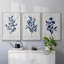 Wild Indigo I, reproduction sur toile 3 pièces-91891332-91891334