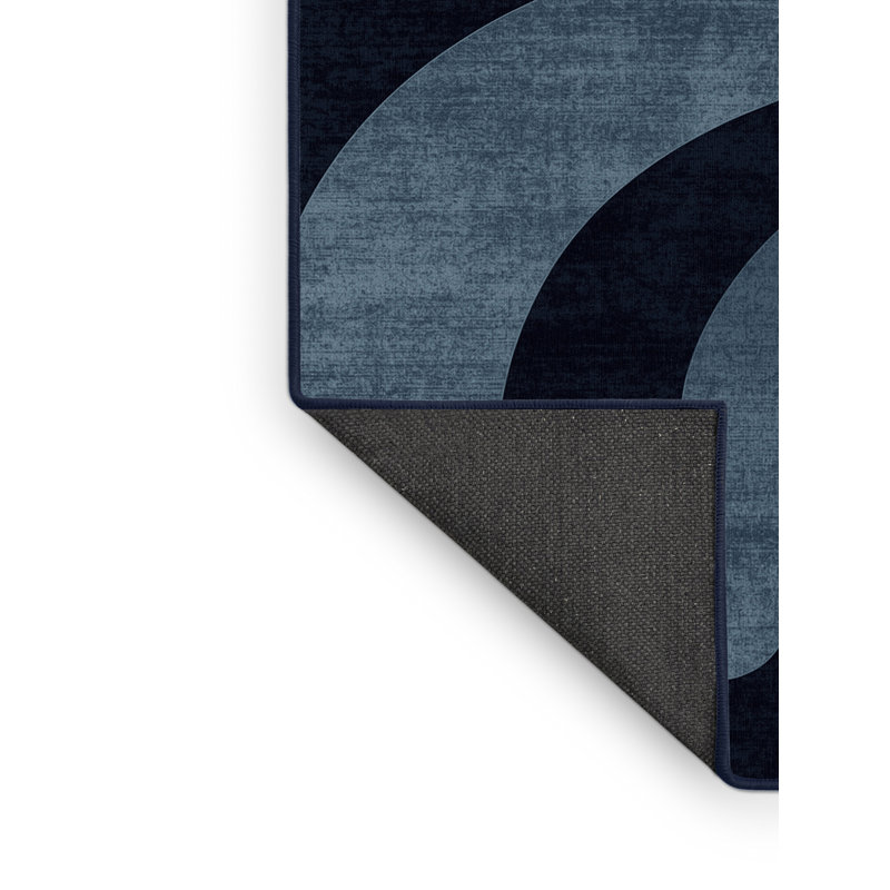 Tapis bleu moelleux moelleux et moelleux Hydra, 8 x 10