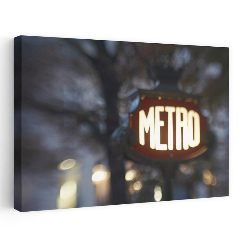 Art urbain contemporain Le Metro, H 16 po x l 24 po