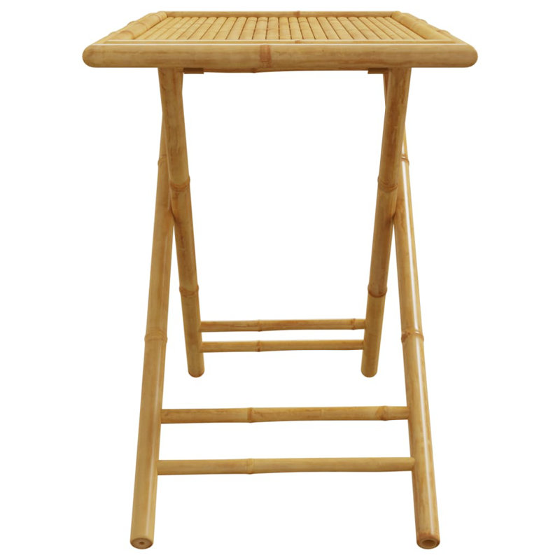 VidaXL Natural Bamboo Folding Patio Table 43.3" x 21.7"