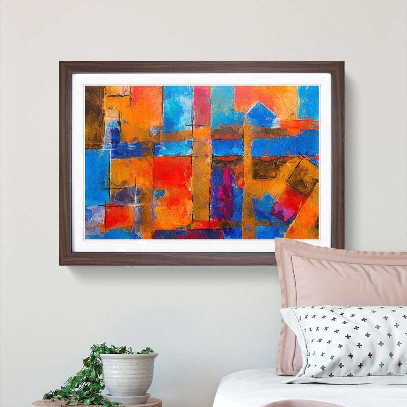 Abstract Vol.35 by S.Johnson - Framed Print, 33cm H x 45cm W x 2cm D, Walnut Framed