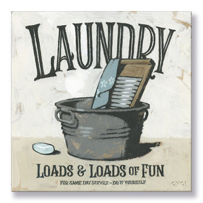 «Laundry Quote» par Darren Gygi - impression sur toile tendue