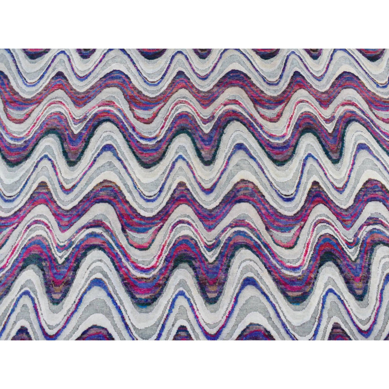 Tapis ivoire en laine noué à la main de 9 pi x 11 pi 10 po 50777048F0084F97A06BB0086D378616