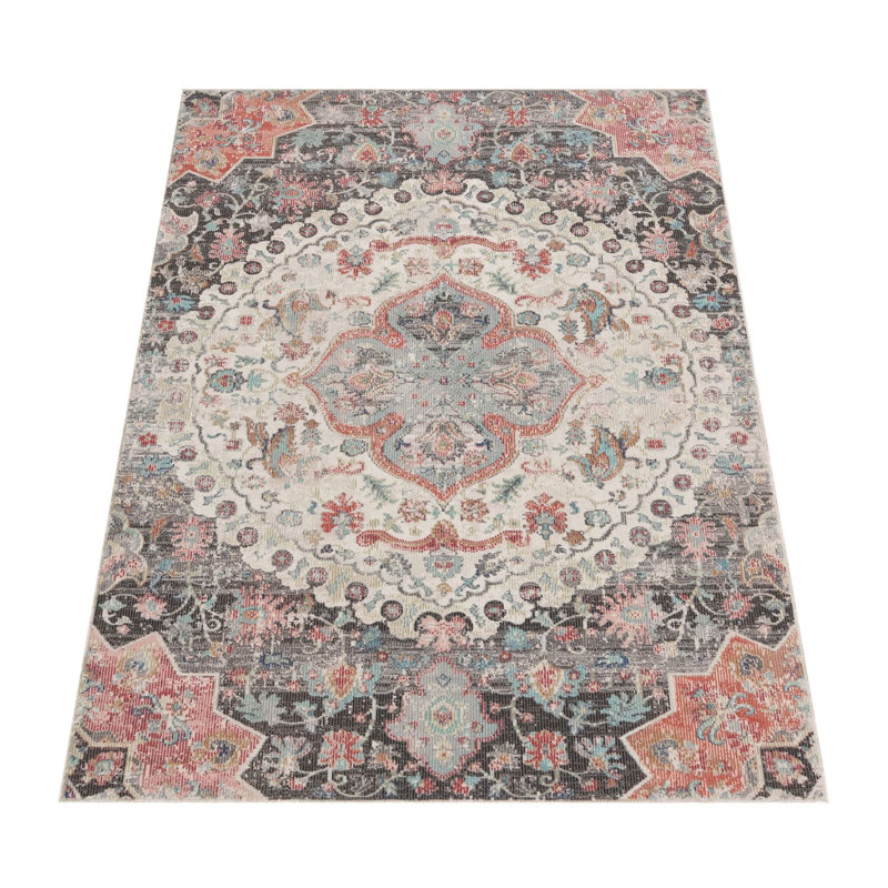 Conwell Power Loom Grey/Beige Indoor/Outdoor Rug, Rectangle 60 x 100cm