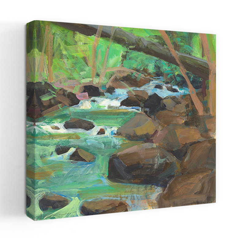 Art contemporain abstrait sous la nature, H 18 po x l 18 po