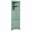 Armoire haute triangulaire avec 3 tiroirs et tablettes réglables-448920089