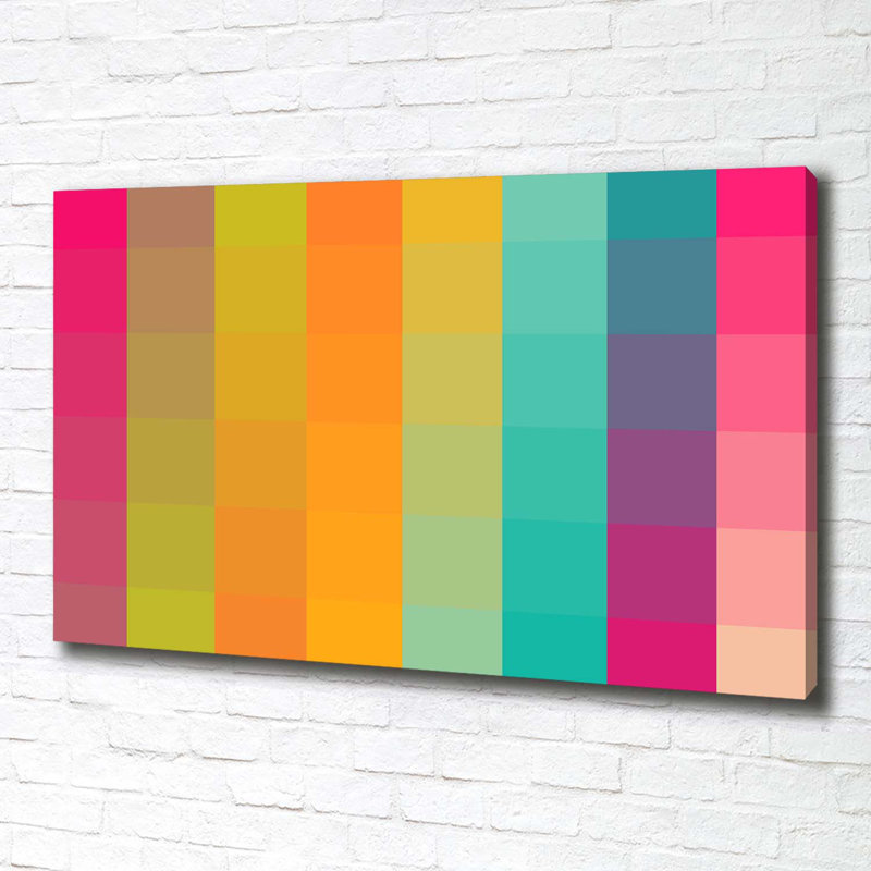 Colorful Squares - Wrapped Canvas Print