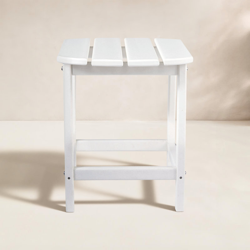 Table d'appoint en plastique Emory, Blanc
