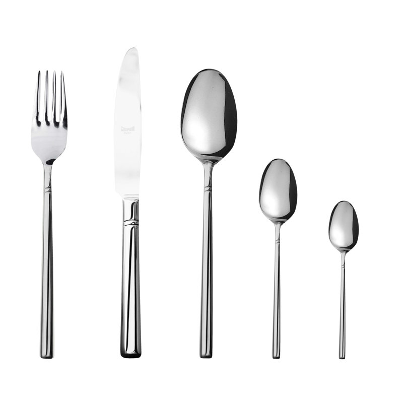 Ensemble de couverts Aria avec cuillères à moka - 30 pièces - Acier inoxydable