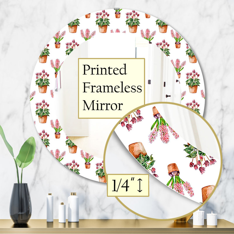 Home Flower - Miroir traditionnel, H 31,5 po x l po