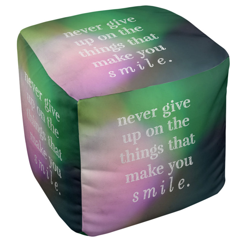 Repose-pieds cube, Rose / Vert