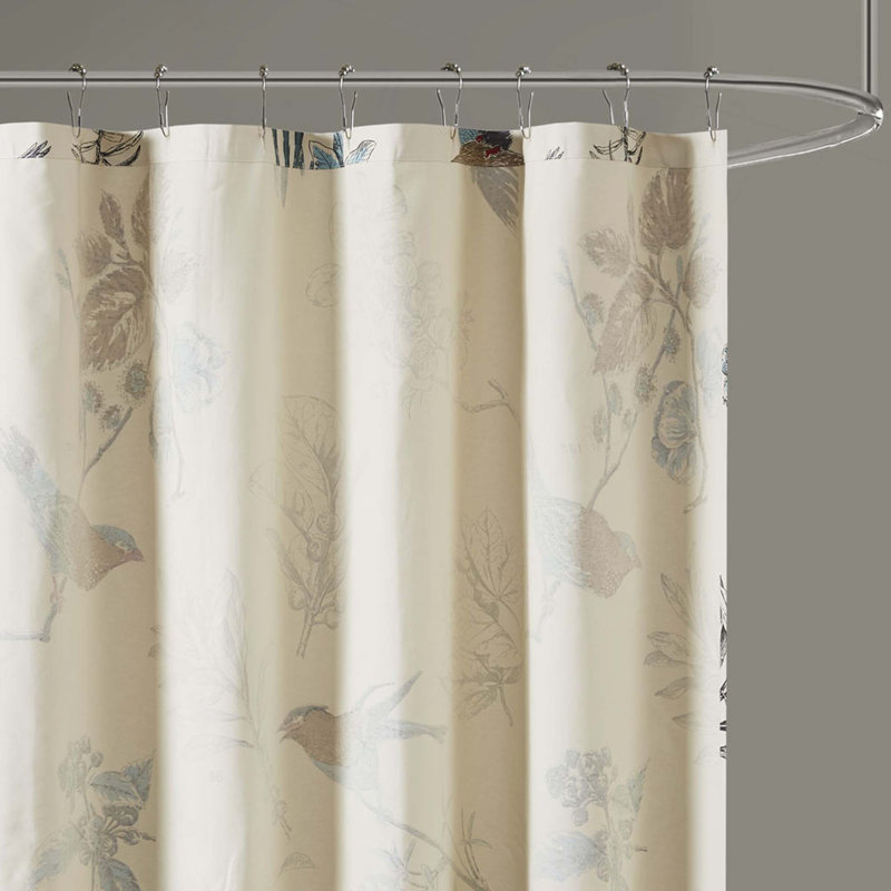 Rideau de douche en coton imprimé