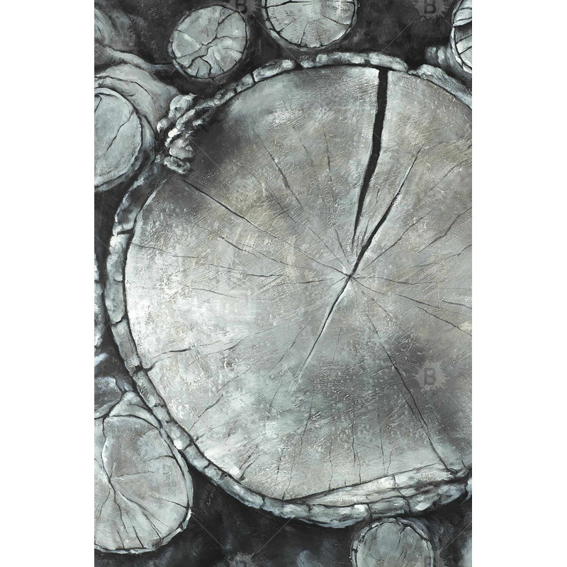 «Stacked Wood Logs» sur toile