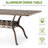 87In Bronze Patio Aluminium Rectangular Table
