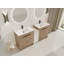 Meuble-lavabo autoportant de 72 po avec lavabo en céramique et armoires de rangement, porte à fermeture en douceur, armoire combinée 02430IMO * 2 + 0312, ensemble KD