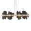 Ardesia 1 - Light Kitchen Island Linear LED Pendant with Slate Accents-1355884447