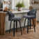26'' Swivel Upholstered Counter & Bar Stool with solid wood frame