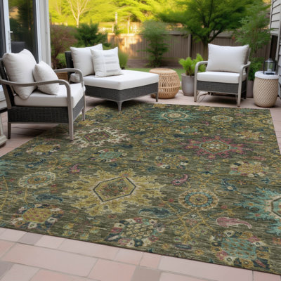 Tapis intérieur / extérieur lavable à la machine Jacinto ACN2151 Medallions