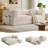 Living Room Couple 2-Person Sofa,Convertible Sleeper Sofa Bed With 2 Pillows, Corduroy Couch Removable And Washable Sofa , Floor Sofa Lounge Couch For Small Spaces-6928924