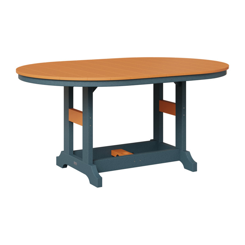 Table de bar Berlin Classic, Ardoise, H 39,5 po x l 44 po x P 64 po, Orange mangue