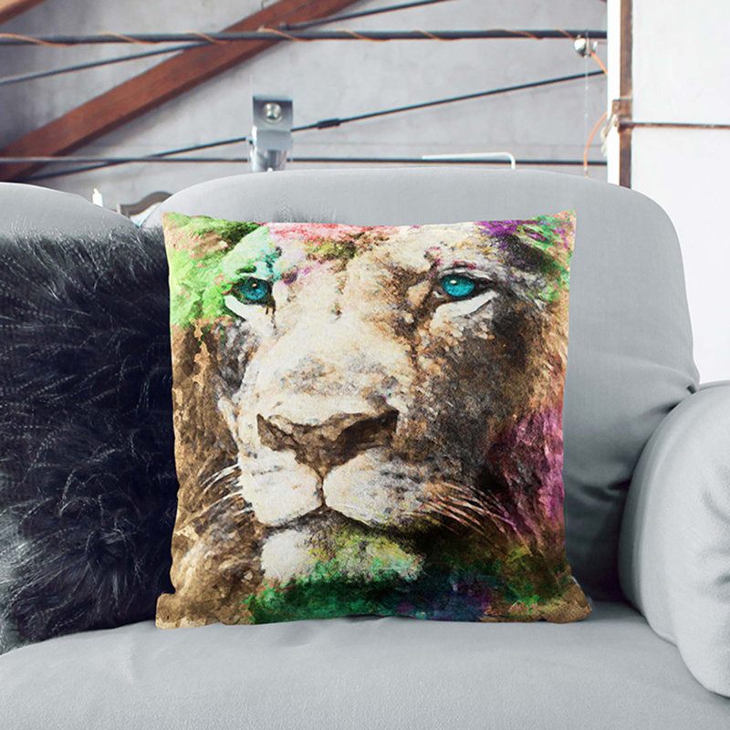 Square Throw Cushion, 40cm H x 40cm W x 15cm D