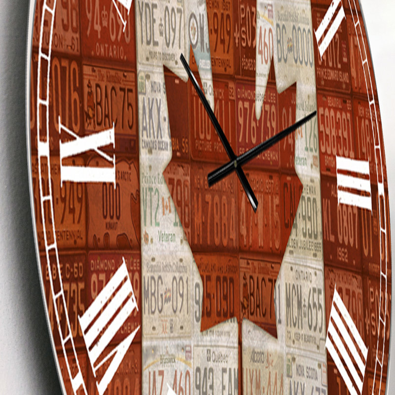 Horloge murale traditionnelle sur plaque Canada, Petit