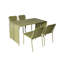 Silas Aluminum 5 Pc Dining Set