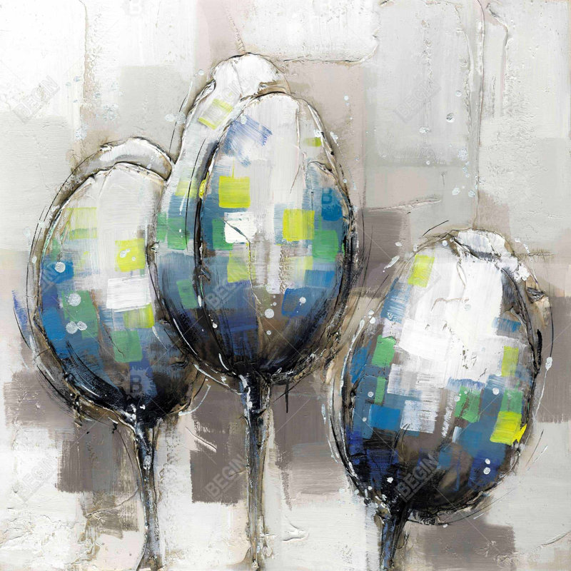 "Trois tulipes abstraites"
