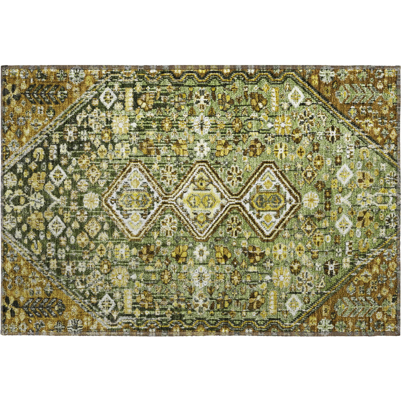 Premium Machine Washable Ashington AMF1834 Aztec Rug, Rectangle 1'8" x 2'6"