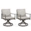 Chaise de patio pivotante avec coussins, chaises de patio berçantes en aluminium (ensemble de 2)-4046769