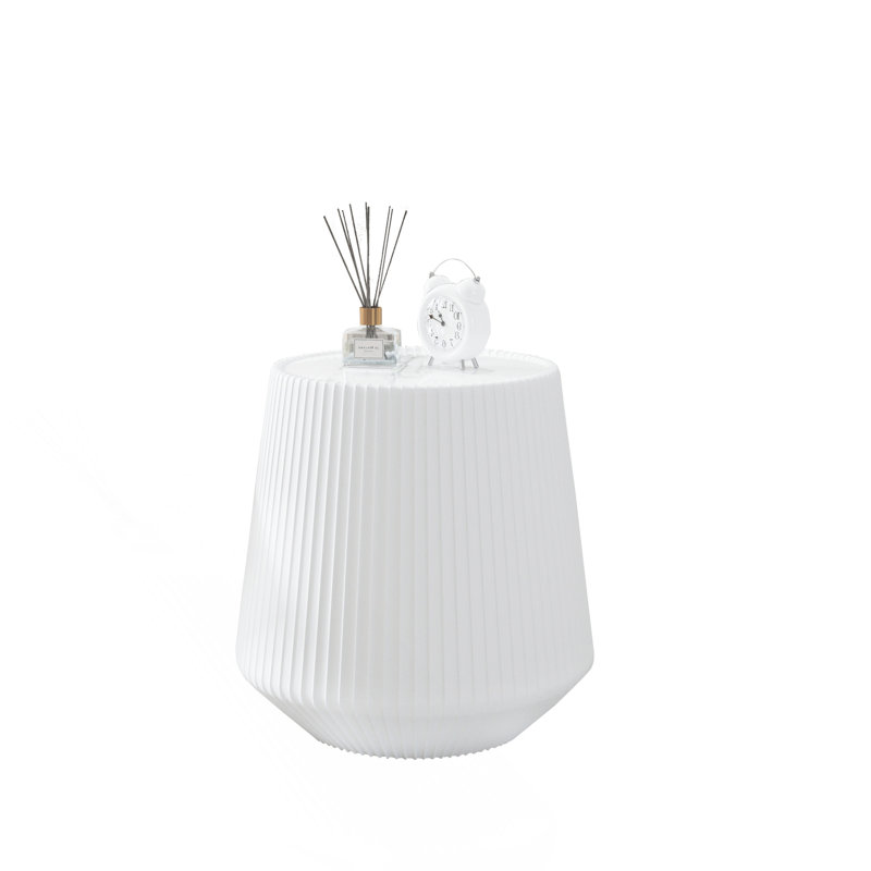 Table basse Unique, Blanc, H 20,52 po x l 19,73 po x P 19,73 po