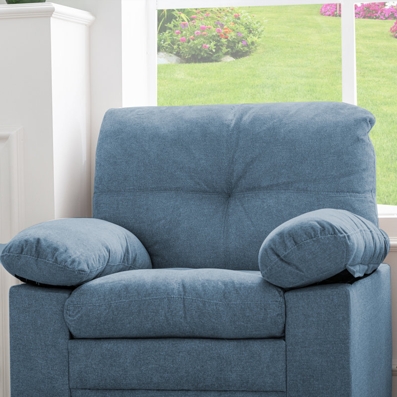 Ensemble de chaises en chenille 31,89 "avec accoudoirs amovibles 31,89", Bleu