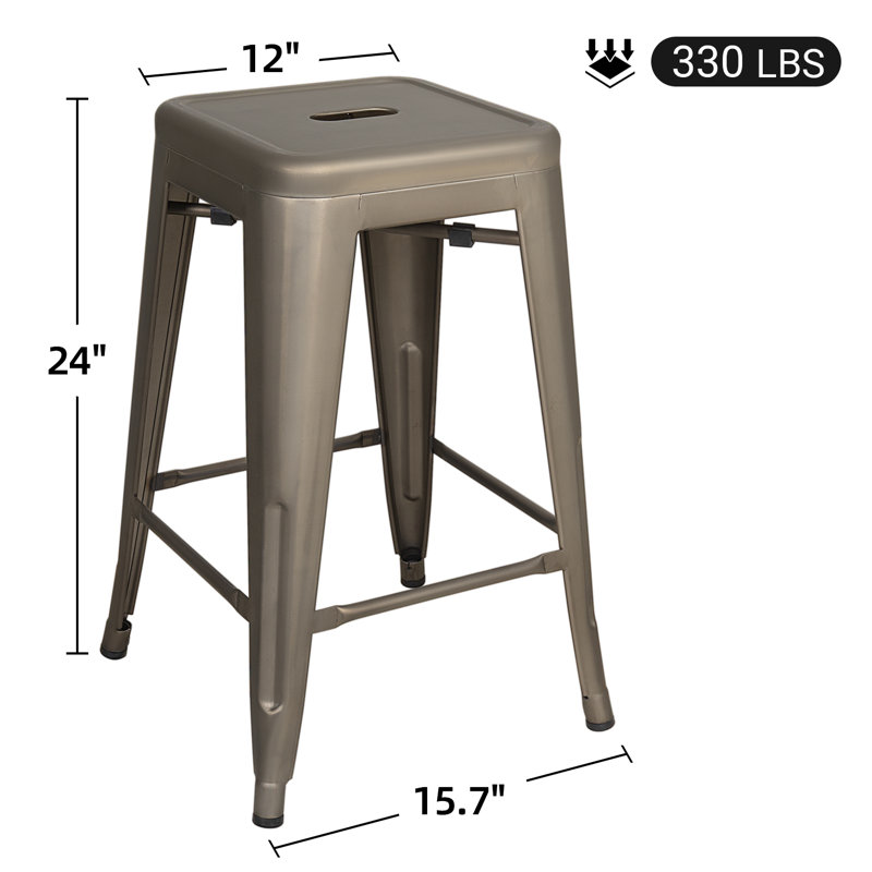 Tabouret de comptoir 24 po Medway (ensemble de 4), Pistolet