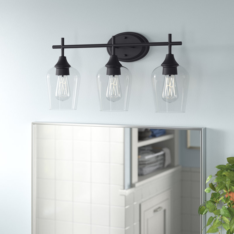Éclairage pour salle de bain 3 lumières à intensité variable noir mat Trumer
